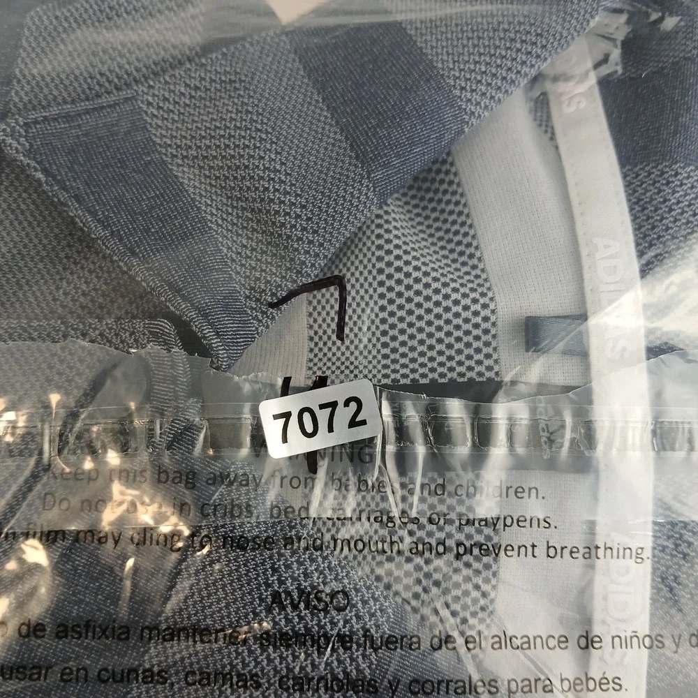 Adidas XL Mens Polo Shirt Golf Knit Stripes‎ 24x29